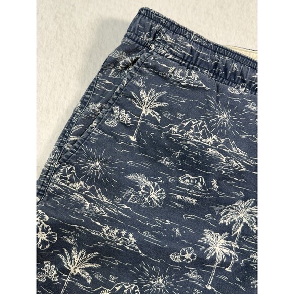 Gap Twill Jogger Shorts Men's M Elastic Waistband Drawstring Tropical Hawaiian - Picture 4 of 9
